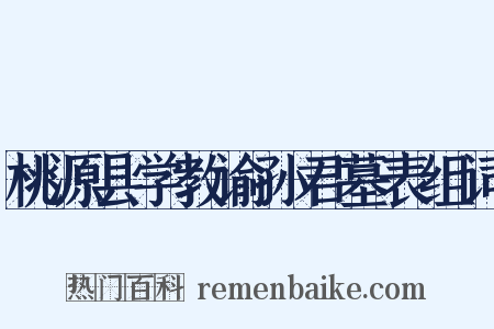 桃源县学教谕孙君墓表组词是什么意思的图片